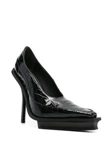 GmbH Asena 140mm croc-embossed pumps - Zwart