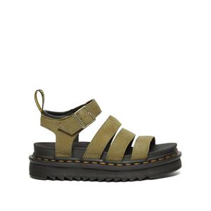 Dr. Martens Blaire Getrommeld Nubuck Sandalenen in Groen