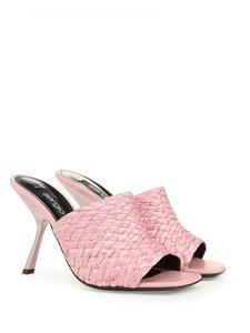 Sergio Rossi Sr Seville raffia muiltjes - Roze