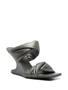 Rick Owens Cantilever 110mm metallic mules - Zilver