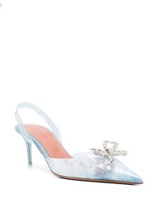 Amina Muaddi Rosie 60mm transparent pumps - Blauw