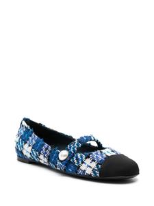 Roberto Festa Divy tweed ballerina shoes - Blauw