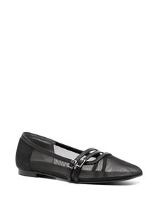 GIABORGHINI Felice mesh ballerina shoes - Zwart