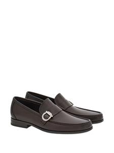 Ferragamo Gancini leren loafers - Bruin