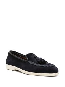Santoni Malibu suede loafers - Blauw