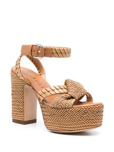 Casadei Isa Formentera 120mm interwoven sandals - Bruin