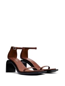 Courrèges Stream 75mm leather sandals - Bruin