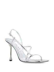 Jimmy Choo Etana 95 metallic sandals - Zilver