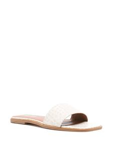 Paris Texas crocodile-effect leather sandals - Beige