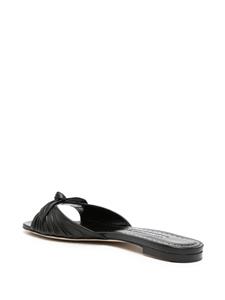 Manolo Blahnik Lollo leather slides - Zwart