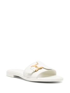 Chloé Marcie leather slides - Wit