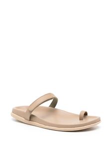 Ancient Greek Sandals leather ring flip flops - Beige