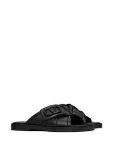 Valentino Garavani VLogo Signature leren sandalen - Zwart