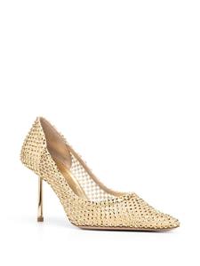 Le Silla Gilda 90mm crystal-embellished pumps - Goud