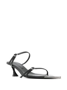 Mugler 55mm leather sandals - Zwart