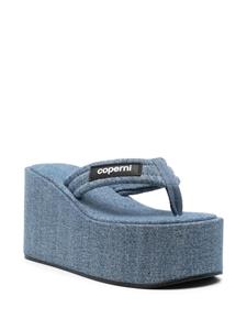 Coperni 100mm denim thong sandals - Blauw