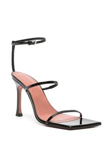 Amina Muaddi Maya 95mm leather sandals - Zwart