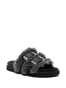 Senso Zali double-buckle leather sandals - Zwart