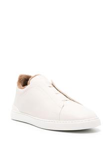 Zegna Triple Stitch leren sneakers - Wit