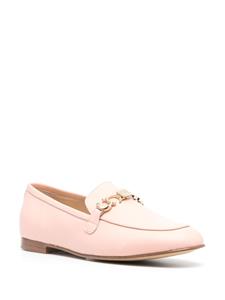 Casadei logo plaque leather loafers - Roze