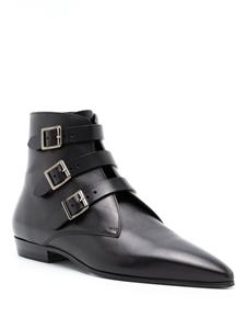 Saint Laurent Goth leren laarzen - Zwart
