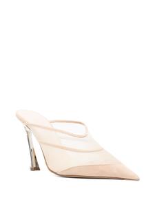 Mugler 95mm mesh mules - Beige