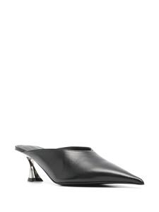 Mugler 55mm leather mules - Zwart