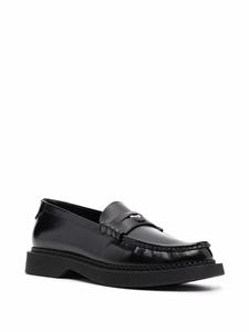 Saint Laurent Teddy Penny leren loafers - Zwart