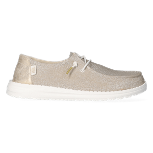 HEYDUDE Instappers Dames Wendy Metallic Sparkle GoudTextiel