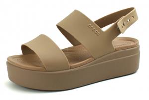 Stoute-schoenen.nl Crocs Brooklyn wedge Taupe CRO14