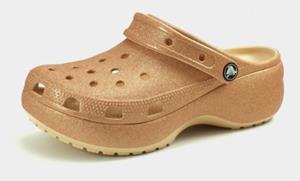 Stoute-schoenen.nl Crocs Classic platform glitter Goud CRO16
