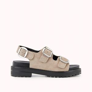 COSMOPARIS Sandalen in fluweelleer Haliza