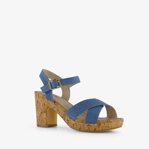 Blue Box dames sandalen met hak denim blauw