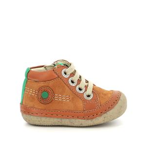 Kickers Bottines in leer met veters Sonistreet