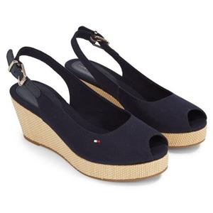 Tommy Hilfiger Sandaaltjes ICONIC ELBA SLING BACK WEDGE
