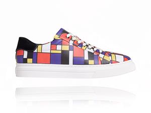 Lureaux Mondrianic Sneakers  - Handgemaakte Nette Schoenen Voor Heren