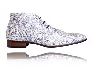 Lureaux Blue Horizon Flower High  - Handgemaakte Nette Schoenen Voor Heren