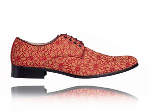 Lureaux Red Cork Flower  - Handgemaakte Nette Schoenen Voor Heren