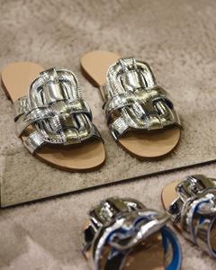 Morobe slippers Robien zilver