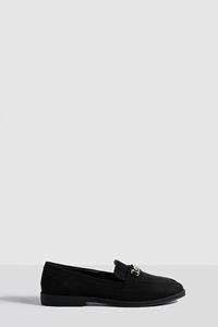 Loafers Met Ketting Detail, Black