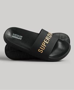 Superdry Mannen Code Logo Badslippers Zwart