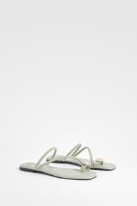 Boohoo Duurzame Sandalen Met Hakken, Sage
