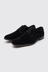 Boohoo Nep Suède Derby Schoenen, Black