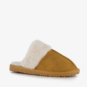 Thu!s dames sloffen met imitatiebont beige