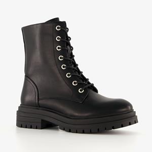 Blue Box dames veterboots zwart