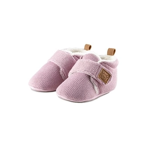 Sterntaler Baby kruipschoentje gebreid roze gemêleerd