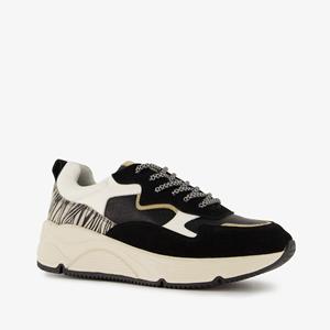 Hush Puppies leren dames dad sneakers zebraprint