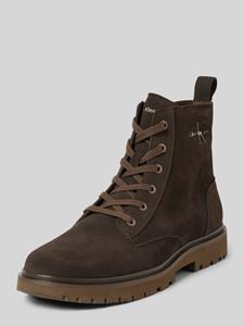 Boots van leer met vetersluiting, model 'EVA'