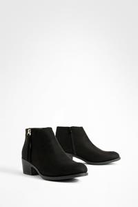 Boohoo Chelsea Boots Met Zijrits En Ronde Neus, Zwart