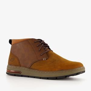 Skechers Evenstone hoge leren heren sneakers bruin